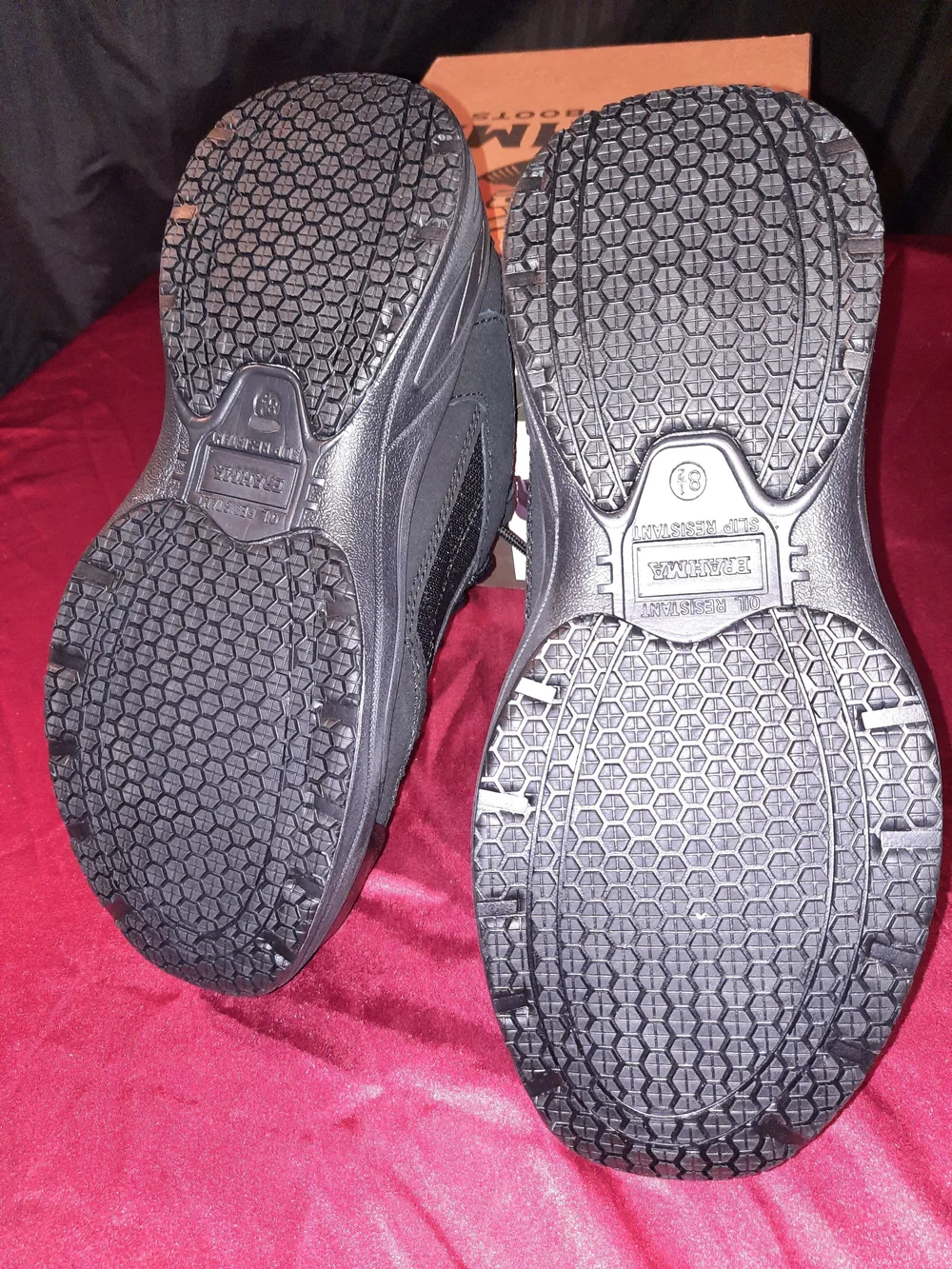Brahma Black Steel-Toe Work Shoes Size 8.5